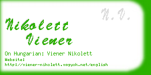 nikolett viener business card